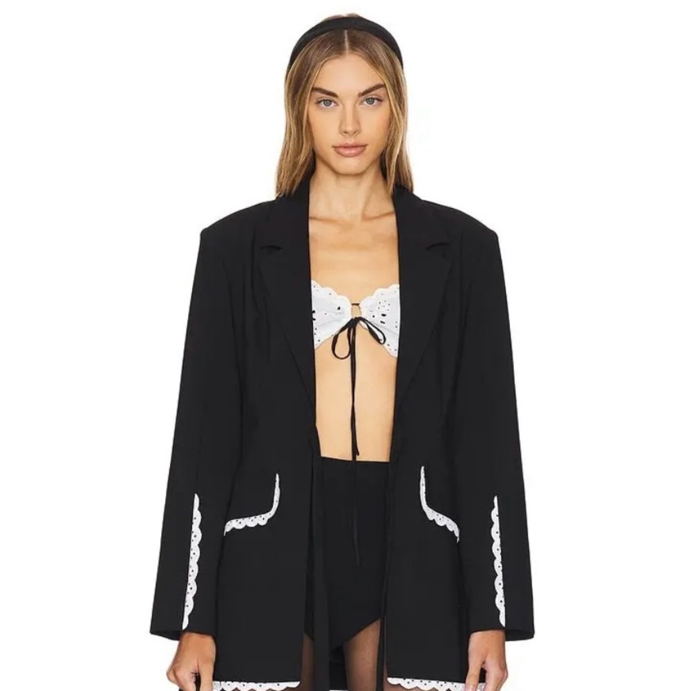 For Love And Lemons Marceline Blazer/ Mini Dress with Crop Top, M